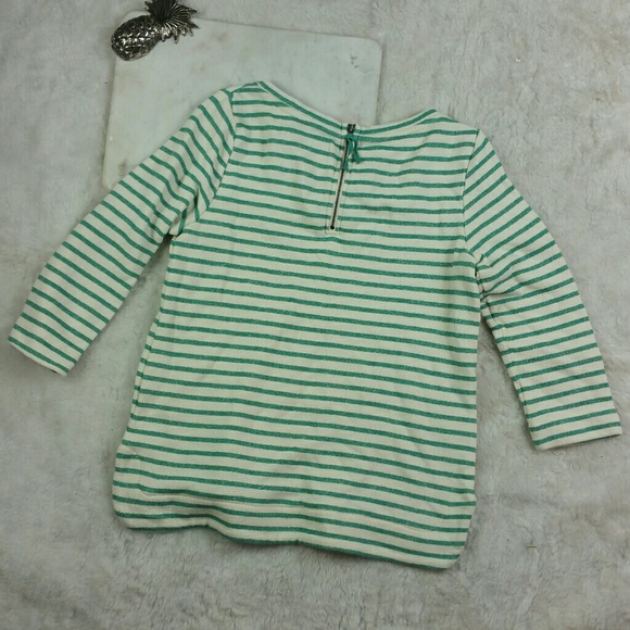 Ann Taylor Loft Exposed Zipper Striped Sweater S - Picture 7 of 8